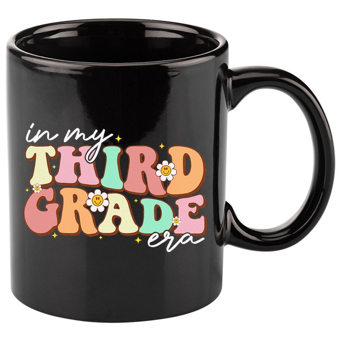 In My Third Grade Era Retro Back To School Teacher Student 11oz C Handle Ceramic Mug
