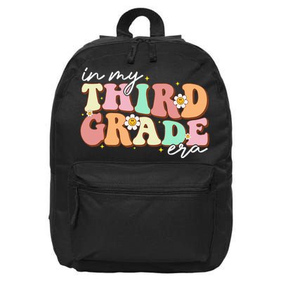 In My Third Grade Era Retro Back To School Teacher Student 16 in Basic Backpack