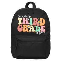 In My Third Grade Era Retro Back To School Teacher Student 16 in Basic Backpack