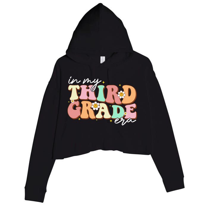 In My Third Grade Era Retro Back To School Teacher Student Crop Fleece Hoodie