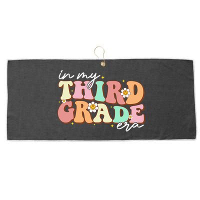 In My Third Grade Era Retro Back To School Teacher Student Large Microfiber Waffle Golf Towel