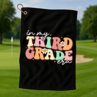 In My Third Grade Era Retro Back To School Teacher Student Golf Towel