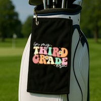 In My Third Grade Era Retro Back To School Teacher Student Golf Towel
