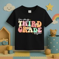 In My Third Grade Era Retro Back To School Teacher Student Toddler T-Shirt