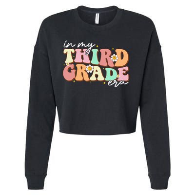 In My Third Grade Era Retro Back To School Teacher Student Cropped Pullover Crew