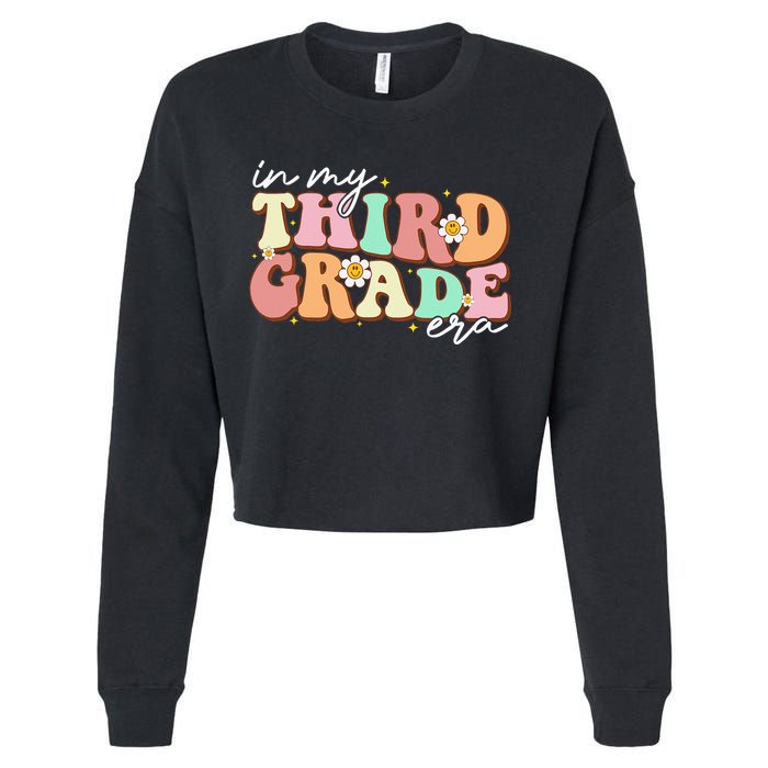 In My Third Grade Era Retro Back To School Teacher Student Cropped Pullover Crew