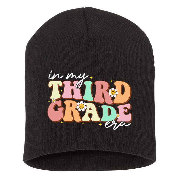 In My Third Grade Era Retro Back To School Teacher Student Short Acrylic Beanie