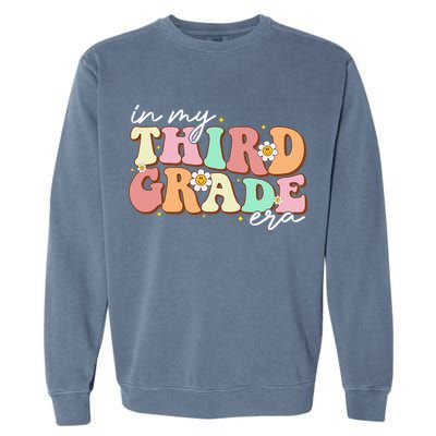 In My Third Grade Era Retro Back To School Teacher Student Garment-Dyed Sweatshirt