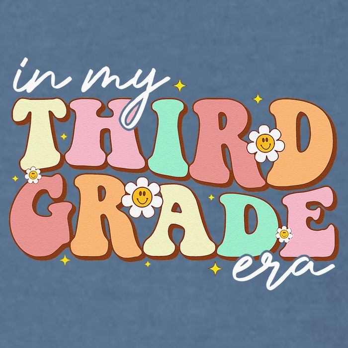 In My Third Grade Era Retro Back To School Teacher Student Garment-Dyed Sweatshirt