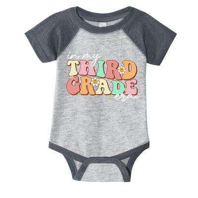 In My Third Grade Era Retro Back To School Teacher Student Infant Baby Jersey Bodysuit