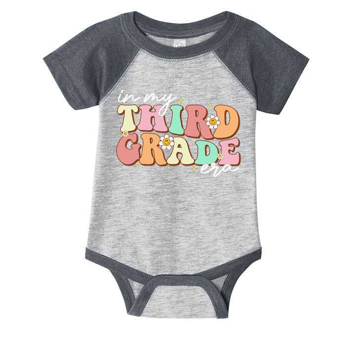 In My Third Grade Era Retro Back To School Teacher Student Infant Baby Jersey Bodysuit