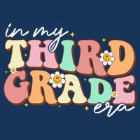 In My Third Grade Era Retro Back To School Teacher Student Infant Baby Jersey Bodysuit