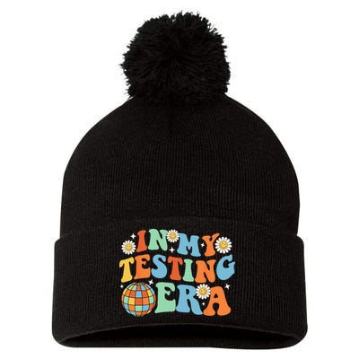 In My Testing Era Testing Day Pom Pom 12in Knit Beanie