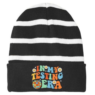 In My Testing Era Testing Day Striped Beanie with Solid Band