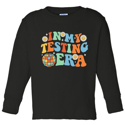 In My Testing Era Testing Day Toddler Long Sleeve Shirt