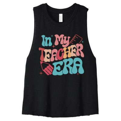 In My Teacher Era Teacher Appreciation Women's Racerback Cropped Tank