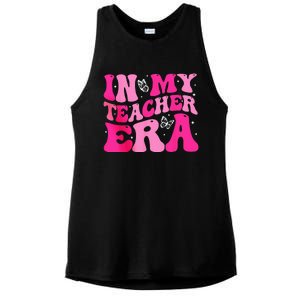 In My Teaching Era Best Teacher Appreciation Retro Groovy Ladies PosiCharge Tri-Blend Wicking Tank