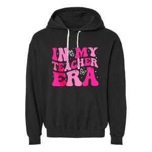 In My Teaching Era Best Teacher Appreciation Retro Groovy Garment-Dyed Fleece Hoodie