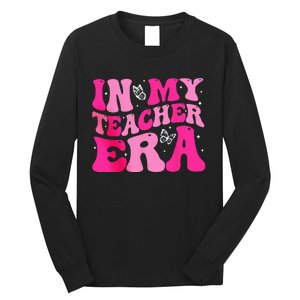 In My Teaching Era Best Teacher Appreciation Retro Groovy Long Sleeve Shirt