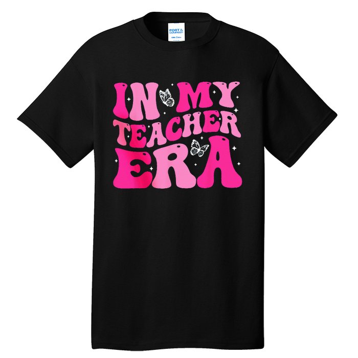 In My Teaching Era Best Teacher Appreciation Retro Groovy Tall T-Shirt