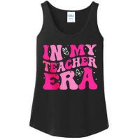 In My Teaching Era Best Teacher Appreciation Retro Groovy Ladies Essential Tank