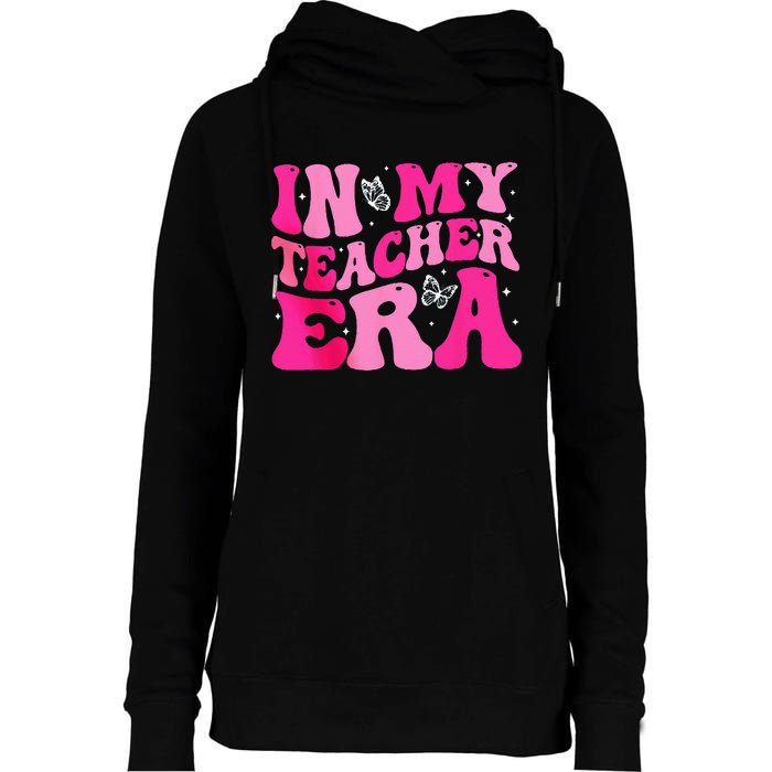 In My Teaching Era Best Teacher Appreciation Retro Groovy Womens Funnel Neck Pullover Hood