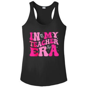 In My Teaching Era Best Teacher Appreciation Retro Groovy Ladies PosiCharge Competitor Racerback Tank