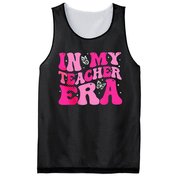 In My Teaching Era Best Teacher Appreciation Retro Groovy Mesh Reversible Basketball Jersey Tank