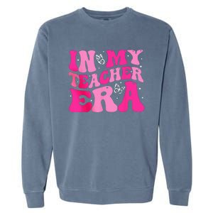 In My Teaching Era Best Teacher Appreciation Retro Groovy Garment-Dyed Sweatshirt