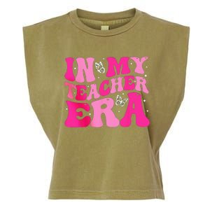 In My Teaching Era Best Teacher Appreciation Retro Groovy Garment-Dyed Women's Muscle Tee