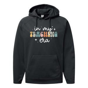 In My Teaching Era Groovy Teacher Appreciation Retro Performance Fleece Hoodie