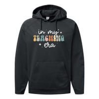 In My Teaching Era Groovy Teacher Appreciation Retro Performance Fleece Hoodie