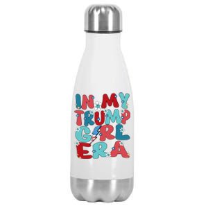 In My Trump Era Groovy Trump Trump 2024 Election Meaningful Gift Stainless Steel Insulated Water Bottle