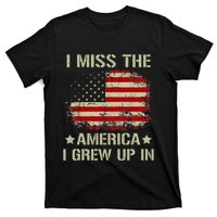 I Miss The America I Grew Up In American Flag T-Shirt