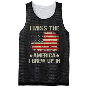 I Miss The America I Grew Up In American Flag Mesh Reversible Basketball Jersey Tank