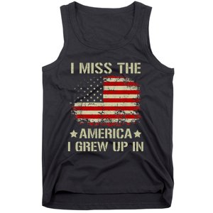 I Miss The America I Grew Up In American Flag Tank Top