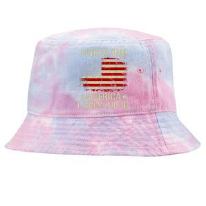 I Miss The America I Grew Up In American Flag Tie-Dyed Bucket Hat