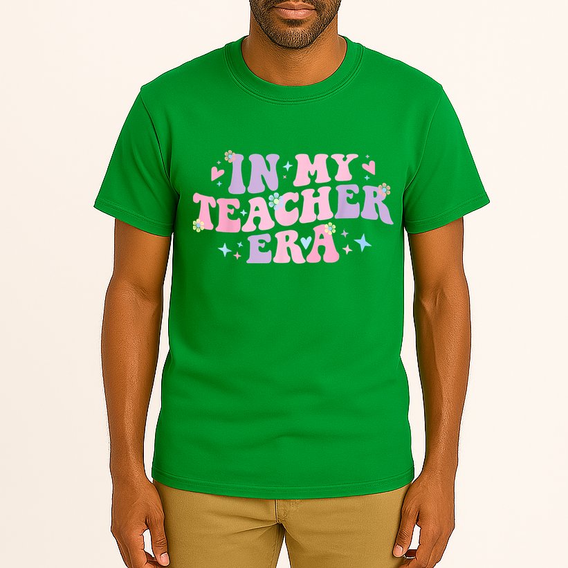 In My Teacher Era Back To School In My Teaching Era Pink Tall T-Shirt