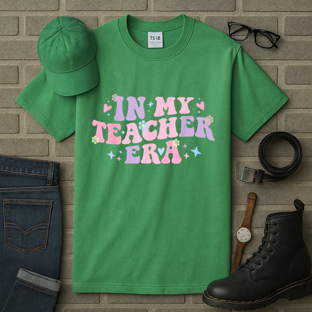 In My Teacher Era Back To School In My Teaching Era Pink Tall T-Shirt
