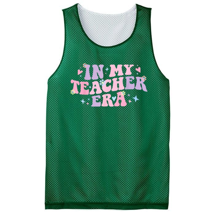 In My Teacher Era Back To School In My Teaching Era Pink Mesh Reversible Basketball Jersey Tank