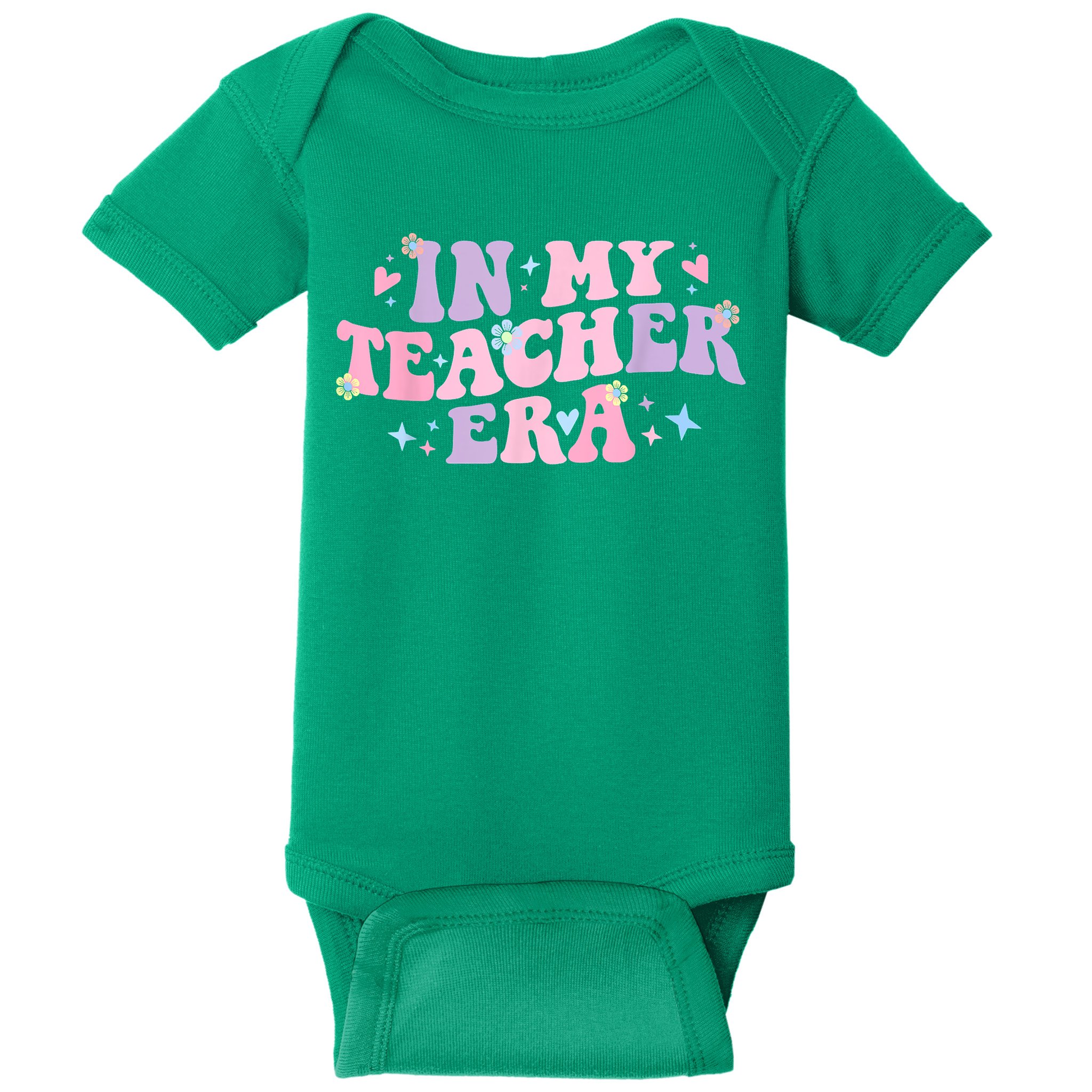 In My Teacher Era Back To School In My Teaching Era Pink Baby Bodysuit