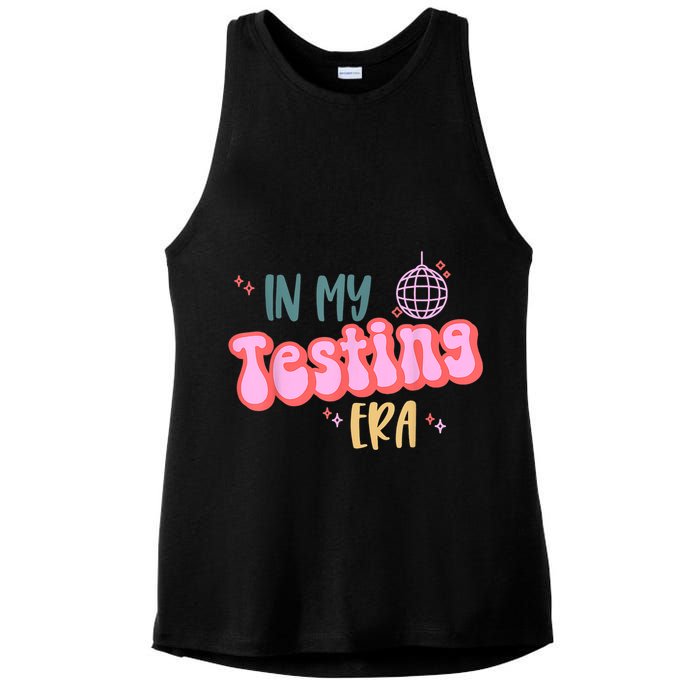 In My Testing Era, Funny Testing Teacher, Teaching Student Ladies PosiCharge Tri-Blend Wicking Tank