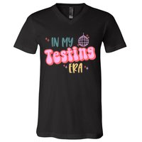 In My Testing Era, Funny Testing Teacher, Teaching Student V-Neck T-Shirt
