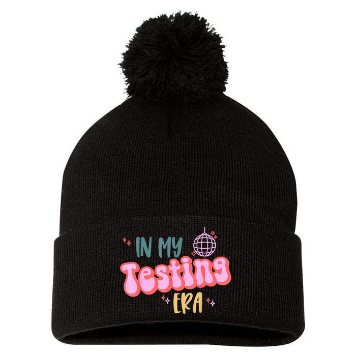 In My Testing Era, Funny Testing Teacher, Teaching Student Pom Pom 12in Knit Beanie