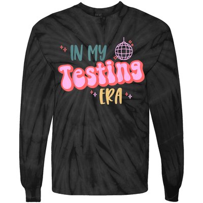 In My Testing Era, Funny Testing Teacher, Teaching Student Tie-Dye Long Sleeve Shirt
