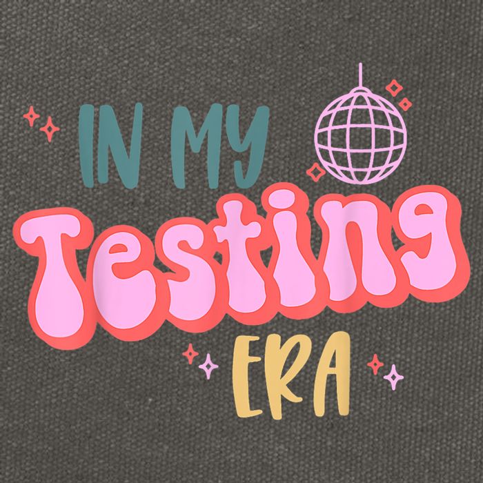 In My Testing Era, Funny Testing Teacher, Teaching Student Cotton Canvas Backpack