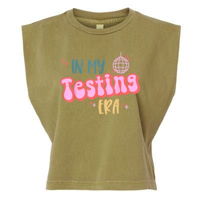 In My Testing Era, Funny Testing Teacher, Teaching Student Garment-Dyed Women's Muscle Tee