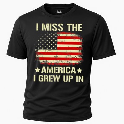 I Miss The America I Grew Up In American Flag Vintage Performance Shirt