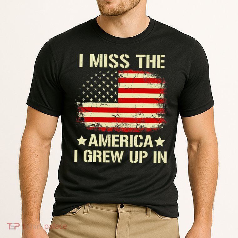 I Miss The America I Grew Up In American Flag Vintage Performance Shirt