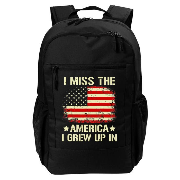 I Miss The America I Grew Up In American Flag Vintage Backpack